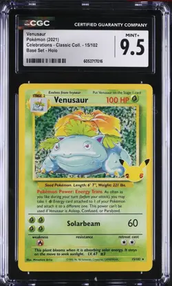 CGC 9.5 Venusaur 15/102 Pokemon Celebrations Classic . 2021 English - Image 1