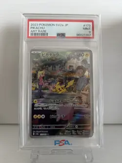 PSA 9 Pokemon Japanese Pikachu 173/165 AR 151 Art Rare Full Art - Image 1
