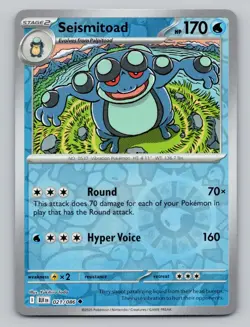 Reverse Holo Seismitoad 021/086 Uncommon Black Bolt Pokemon - Image 1