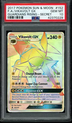 2017 Pokemon Sun Moon Vikavolt GX #152 Guardians Rising Secret eBay 1/1 PSA 10 - Image 1