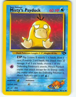 Misty's Psyduck - 90/132 Gym Challenge - Pokemon TCG - 2000 - Image 1