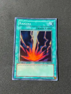 Yugioh Raigeki LOB-053 1st Edition Super Rare Asian English NM - Image 2