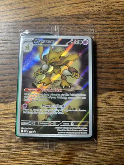 Pokemon TCG Alakazam Holo MEP 009 Promo Card Near Mint Condition. JUST THE CARD - Image 1
