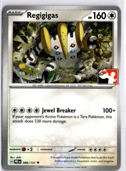 Regigigas Uncommon Prize Pack Series Cards 086/131 NM - Image 1