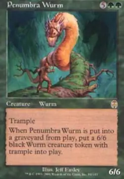 MTG - Penumbra Wurm - Apocalypse - MP, English Magic FLAT RATE SHIP - Image 1
