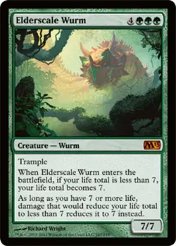 MTG - Elderscale Wurm - Magic 2013 - MP, English Magic FLAT RATE SHIP - Image 1