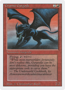 Granite Gargoyle (MP) Revised Edition 3ED Magic MTG - Image 1