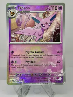 Pokemon Evolution Espeon TCG Holo Prismatic Card 033/131 Masterball Pattern NM - Image 1