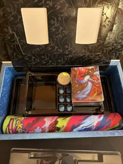 Mega Charizard UPC Play Mat, Dice, Deck Box & Coin Pokemon TCG Accessories - Image 1