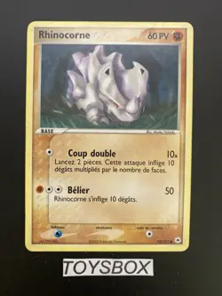 Carte Pokemon Rhinocorne 70/101 / Bloc EX Legendes Oubliees / TBE FR - Image 2