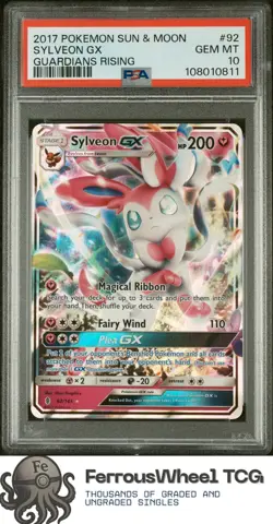 Sylveon Gx #92 - 2017 Pokemon Sun & Moon Guardians Rising - PSA 10 - Image 1