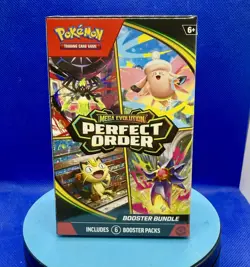 Pokemon TCG Mega Evolution Perfect Order Booster Bundle 6 Packs Sealed PRE ORDER - Image 1
