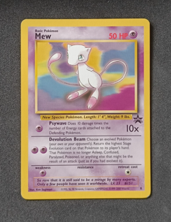 Pokemon TCG Mew 8 WOTC Wizards of the Coast Black Star Promo Card - LP - Image 1