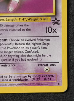 Pokemon TCG Mew 8 WOTC Wizards of the Coast Black Star Promo Card - LP - Image 4