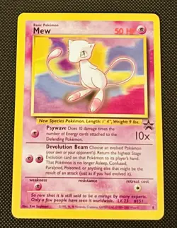 Pokemon Mew Promo #8 WOTC Black Star Promo Vintage 2000 - Image 1