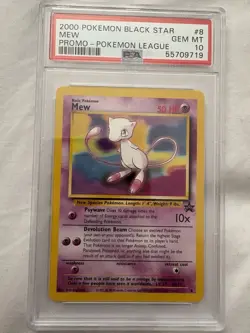 Pokemon Black Star Promo Mew WOTC #8 PSA 10 - Pokemon League - Image 1
