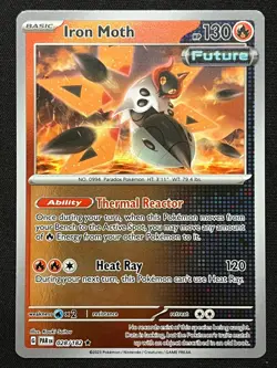 Iron Moth 028/182 Pokemon Paradox Rift Reverse Holo - Image 1