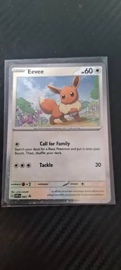 Pokemon TCG Eevee SVP 043 Holo Black Star Promo Card Scarlet & Violet MINT - Image 1