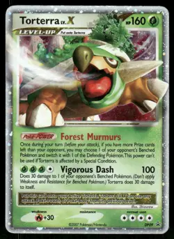 Pokemon Cards Torterra LV.X DP09 Diamond and Pearl Holo Promo MP - Image 1