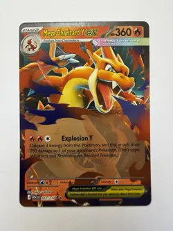 Pokemon Mega Charizard Y EX Fire Double Rare Full Art Foil Card ASC 022/217 - Image 1