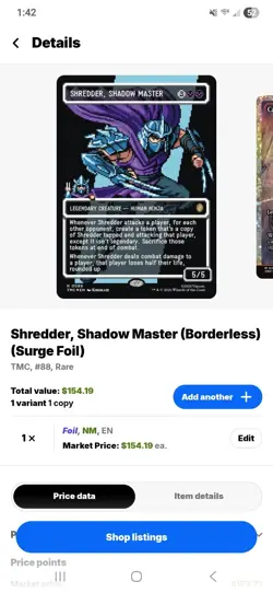 Magic: The Gathering TMT Foil Borderless Card Lot Shredder Casey Jones Krang - Image 1