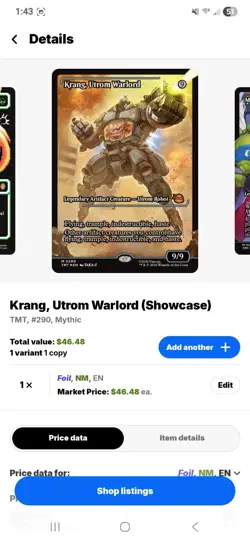 Magic: The Gathering TMT Foil Borderless Card Lot Shredder Casey Jones Krang - Image 3