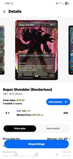 Magic: The Gathering TMT Foil Borderless Card Lot Shredder Casey Jones Krang - Image 5