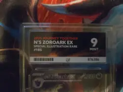 Pokemon TCG Journey Together - N's Zoroark EX 185/159 SIR Graded Card Ace 9 Mint - Image 2