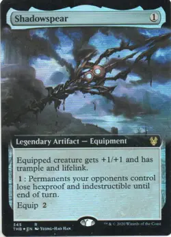 MTG: Theros Beyond Death: Foil Extended Art Shadowspear: LP Condition - Image 1