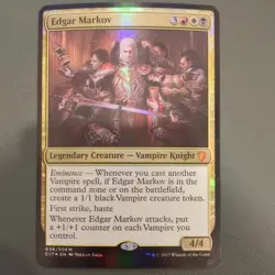Edgar Markov (Jumbo / Oversized) MTG NM Commander 2017 Magic The Gathering Promo - Image 1