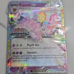Pokemon Espeon ex Tera Holo Scarlet & Violet Prismatic Evolutions English - Image 3