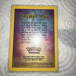 Pokemon TCG Ancient Mew Holo Rare Card 2000 Movie Promo - Image 4