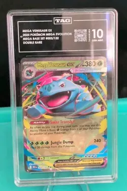 Pokemon TCG 2025 Mega Venasaur EX 003/ 132 Ultra Rare Graded Tag GeM Mint 10 - Image 1