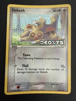 Slakoth- #73/107 - EX Deoxys - Stamped Reverse Holo Pokemon Nintendo English - Image 1