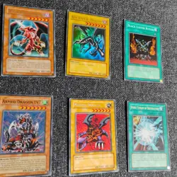Yugioh Dark Wind Earth Spell Card Lot Of 6 Rare Red Eyes Dragon White Horned - Image 2