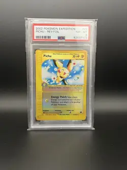 2002 Pokemon Expedition 22/165 Pichu-Reverse Foil PSA 8 - Image 1