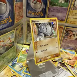 Rhyhorn Reverse Holo Common NM 62/106 EX Emerald Pokemon STAMPED - Image 2