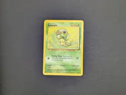 Pokemon TCG Caterpie Regular Unlimited Common Base Set 45/102 Lightly Played - Image 1