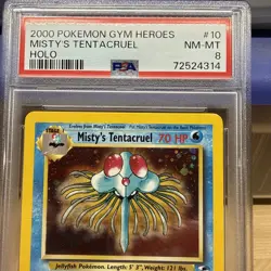 Pokemon Misty's Tentacruel Holo Rare Card 10/132 Gym Heroes PSA 8 - Image 3