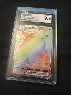 CGC 9.5 Pikachu VMAX 188/185 Rainbow Rare Vivid Voltage Pokemon Card - Image 3