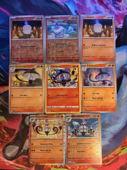Litwick Lampent Chandelure Lot Sword & Shield 8 Cards Basic Stage 1 Foil Holo - Image 1