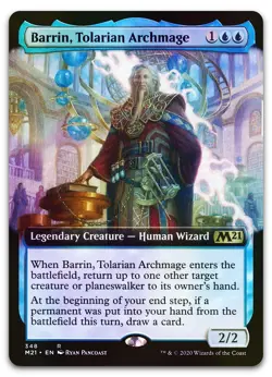 Barrin, Tolarian Archmage (Extended Art) #348 (Foil) NM Core Set 2021 Magic MTG - Image 1