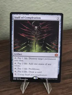 MTG Staff of Compleation Phyrexia: All Will Be One Regular - Image 1