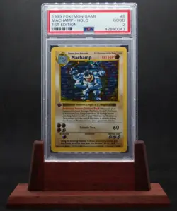 PSA 2 1999 Pokemon Base Set Machamp Holo 1st Edition Shadowless #8 - Image 1