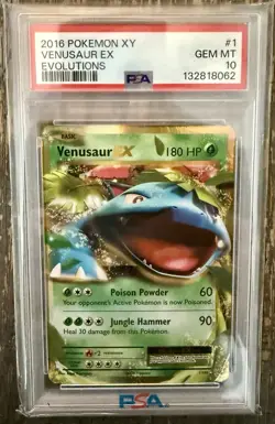 Pokemon TCG Venusaur Ex #1 EN Ultra Rare XY Evolutions 2016 PSA GEM MT 10 - Image 1