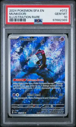 PSA 10 MUNKIDORI #072 2024 POKEMON SFA EN-SHROUDED FABLE ILLUSTRATION RARE - Image 1