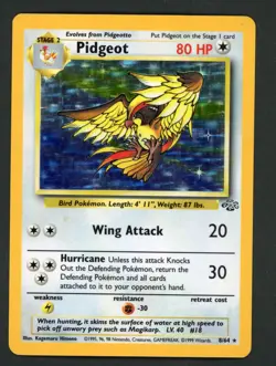 Pokemon TCG Pidgeot Jungle 8/64 Holo Unlimited Rare LP - Image 1