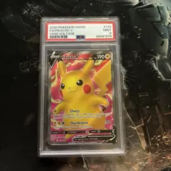 2020 Pokemon SWSH Vivid Voltage Pikachu v #170/185 PSA 9 - Image 1