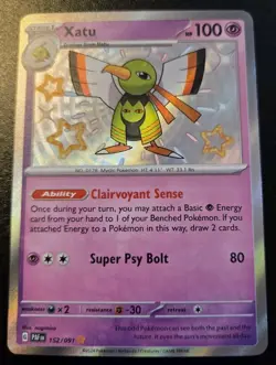 Xatu 152/091 Shiny Holo Rare Paldean Fates Pokemon TCG - Image 1