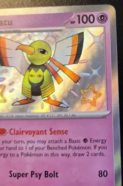 Xatu 152/091 Shiny Holo Rare Paldean Fates Pokemon TCG - Image 3